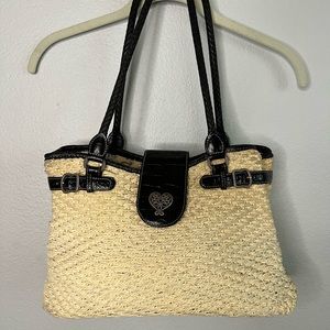 Brighton Straw Heart Purse